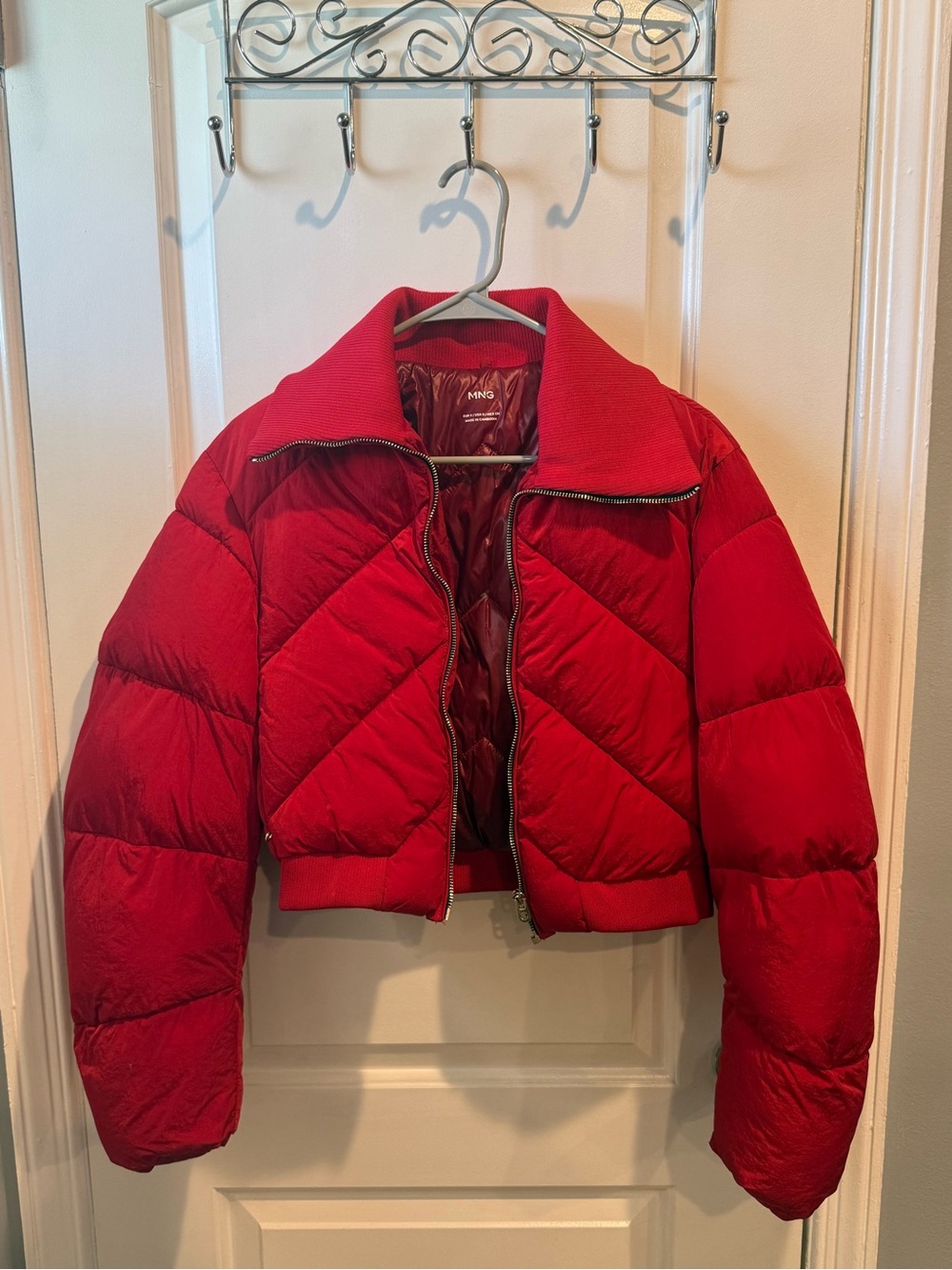 MNG By Mango Red Quilted Puffer Jacket